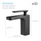 Kibi Infinity Single Handle Bathroom Vanity Sink Faucet with Pop Up Drain C-KBF1006MB-KPW100MB - alternate 9